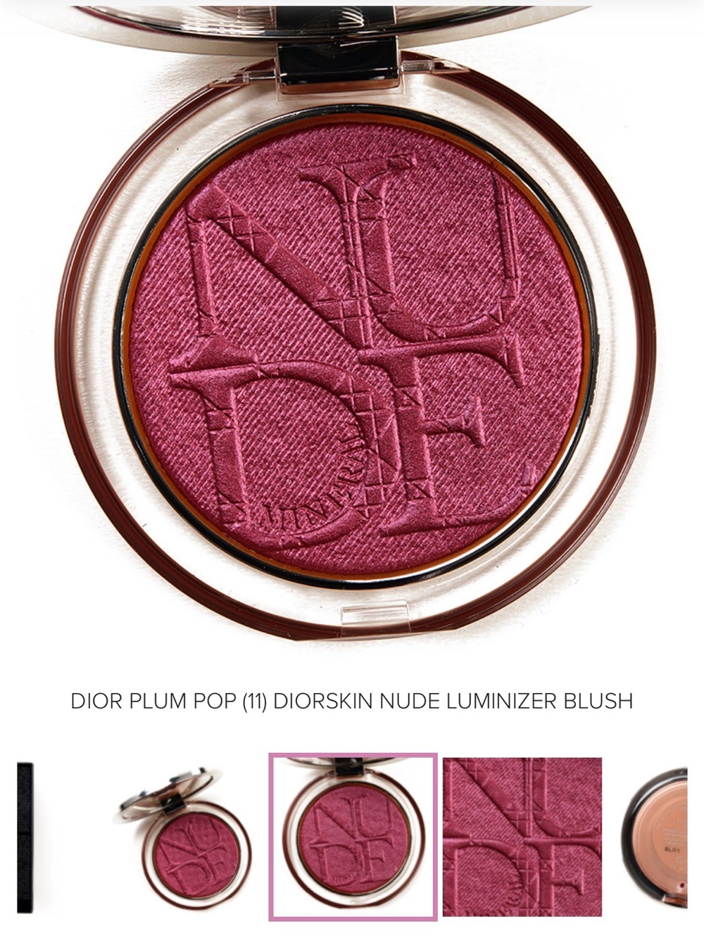 New Dior Diorskin Nude Luminizer Blush - 11 Plum Pop
